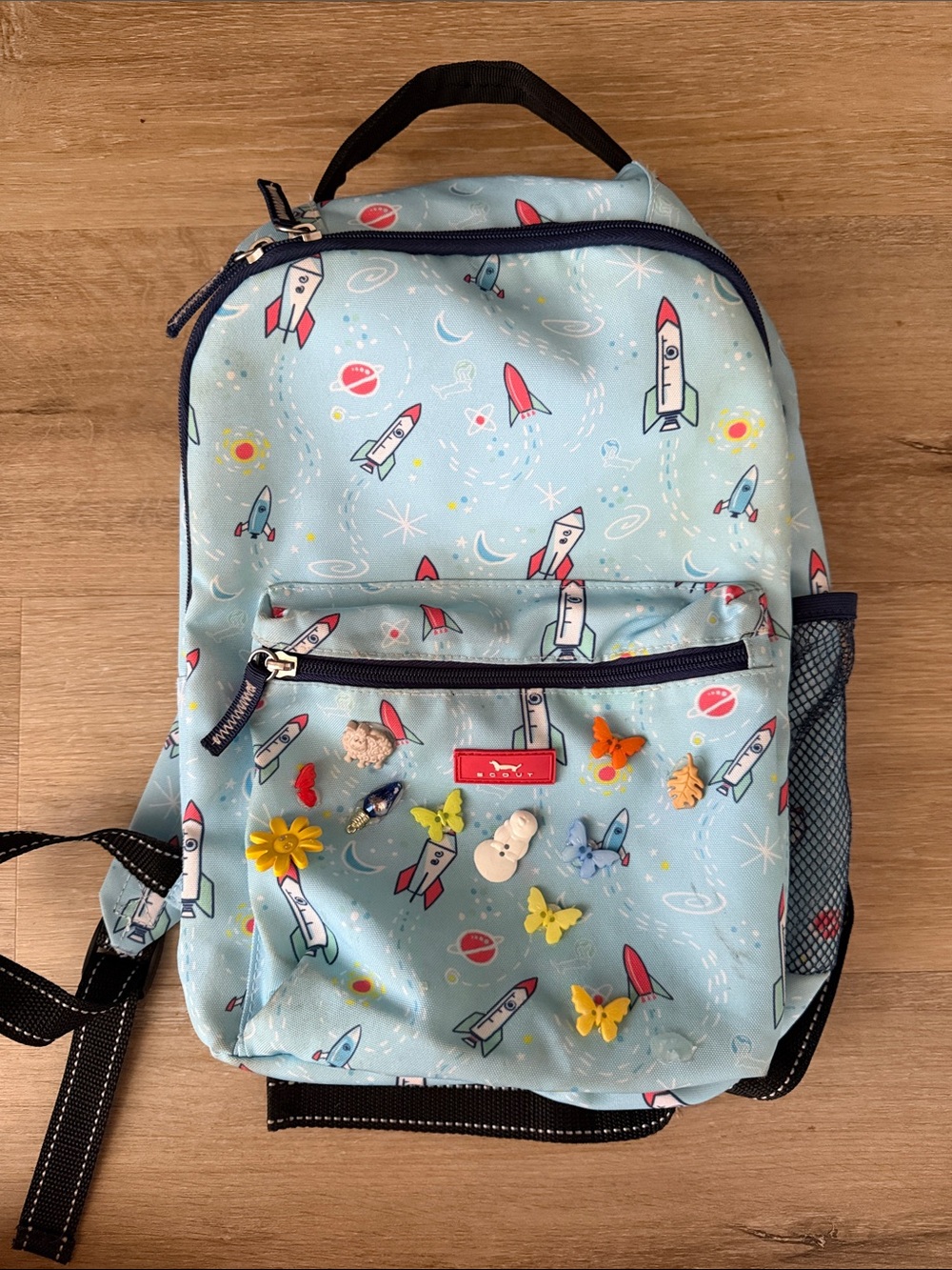 SCOUT, Kids Rocket Print Light Blue Backpack